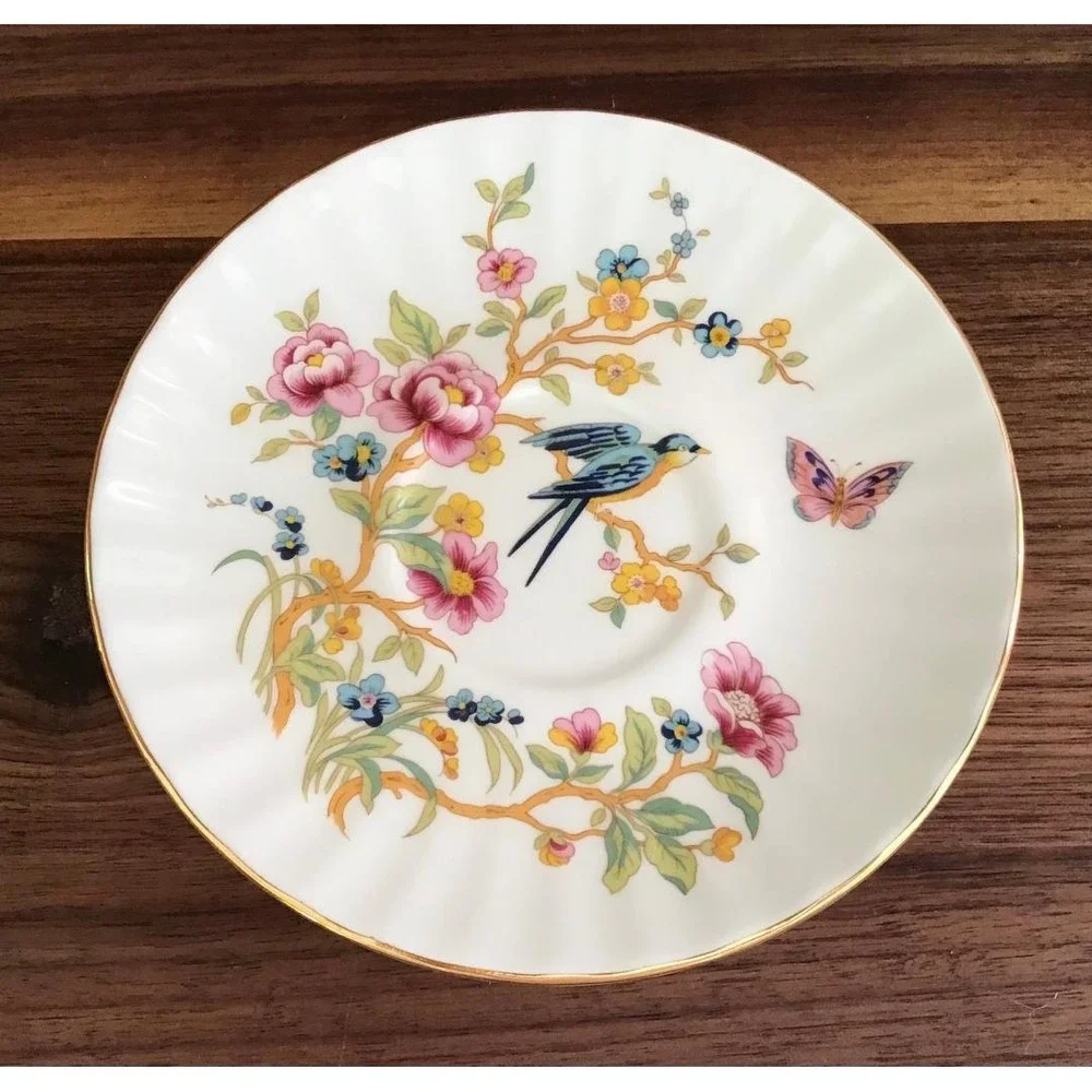 Duchess Blue Bird Teacup and Saucer Set Fine Bone China England Traditional